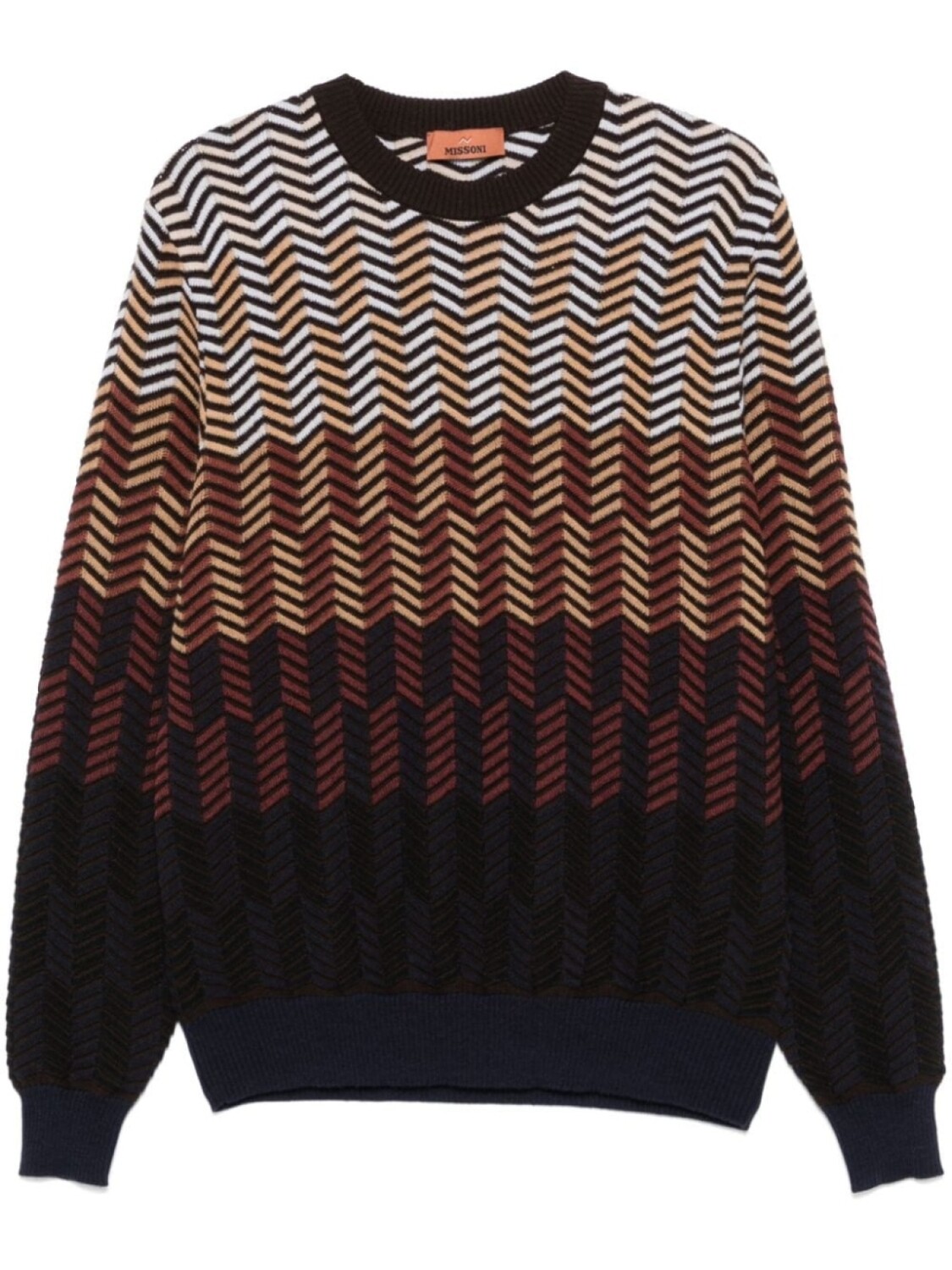 

Missoni свитер из вирджинской шерсти с узором зигзаг, коричневый