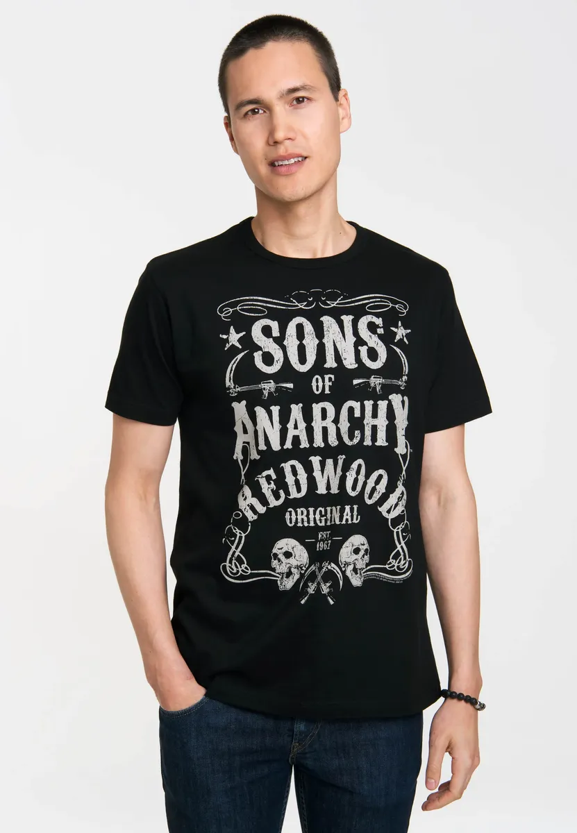 

Футболка Logoshirt "Sons of Anarchy Redwood Original", с принтом Sons of Anarchy, черный
