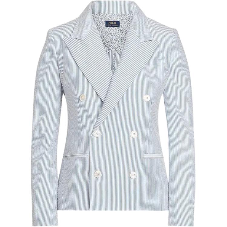 

Женский пиджак для делового костюма Polo Ralph Lauren, светло-голубой