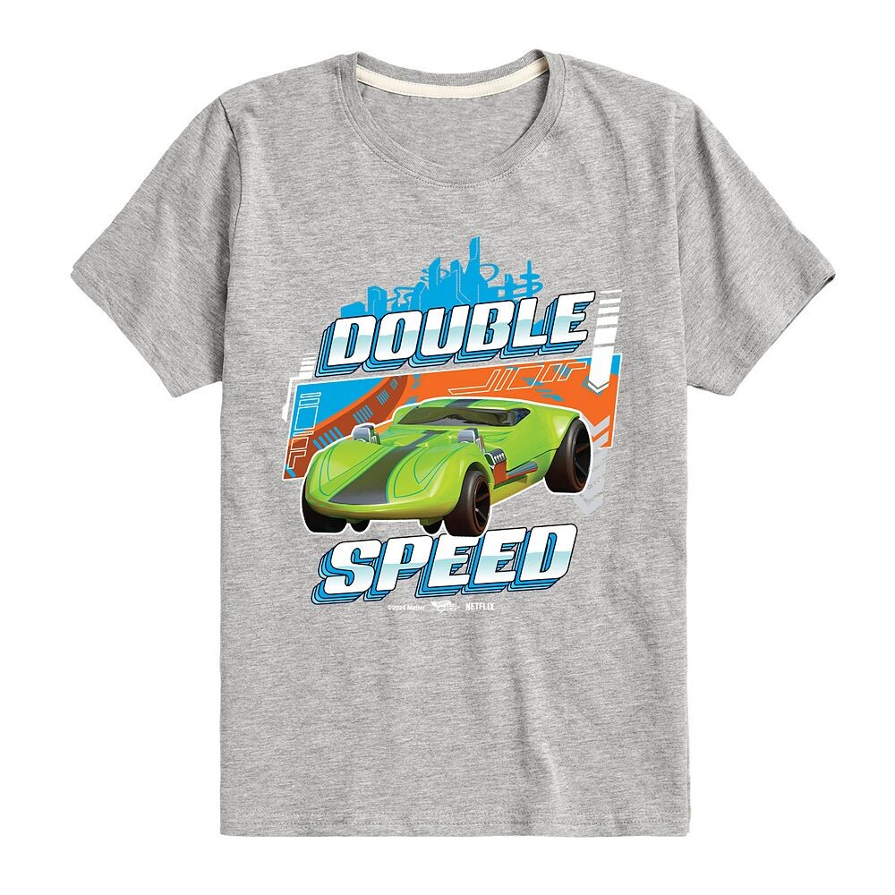 

Футболка Hot Wheels Double Speed ​​с рисунком для мальчиков 8–20 лет, цвет Heather Gray