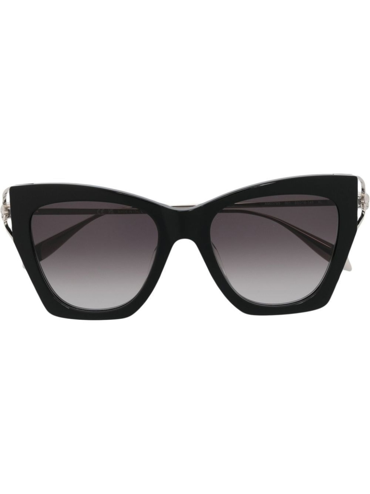 

Alexander McQueen Eyewear солнцезащитные очки AM0375S в оправе 'кошачий глаз', черный