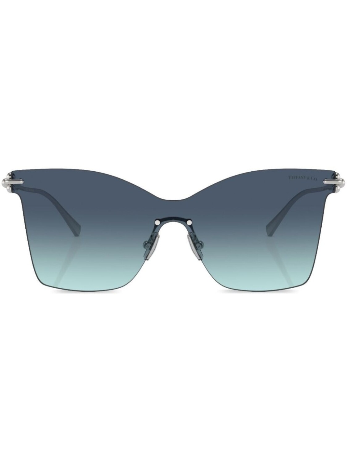 

Tiffany & Co Eyewear солнцезащитные очки в оправе 'кошачий глаз', серебряный