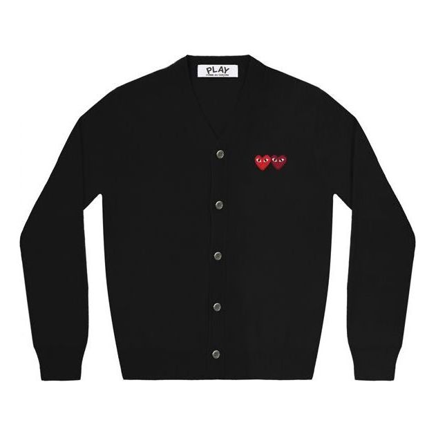 

Кардиган COMME des GARCONS PLAY Cardigan With Double Emblems 'Black' AZ-N058-051-1, черный