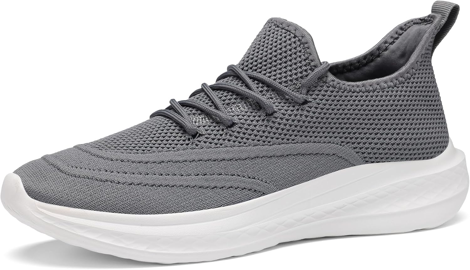 

Мужские кроссовки VAMJAM для бега, слипоны для ходьбы, противоскользящие, легкие, для тренировок, дышащие спортивные кроссовки с модной сеткой, темно-серый