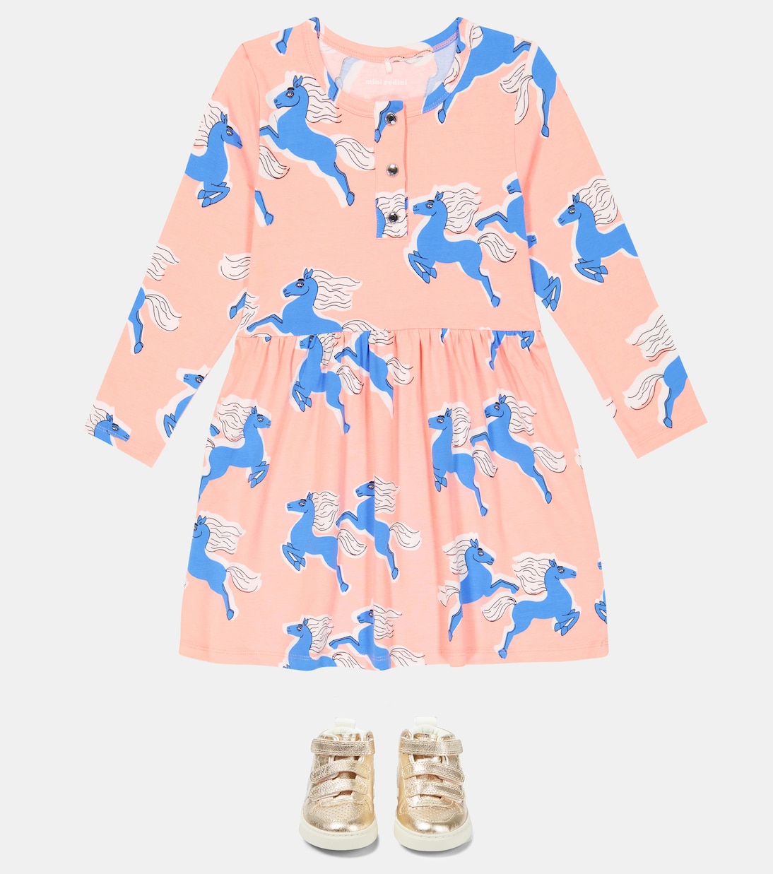 Кроссовки V-10 Mid из металлизированной кожи Veja Kids, Platine_white — фото 2