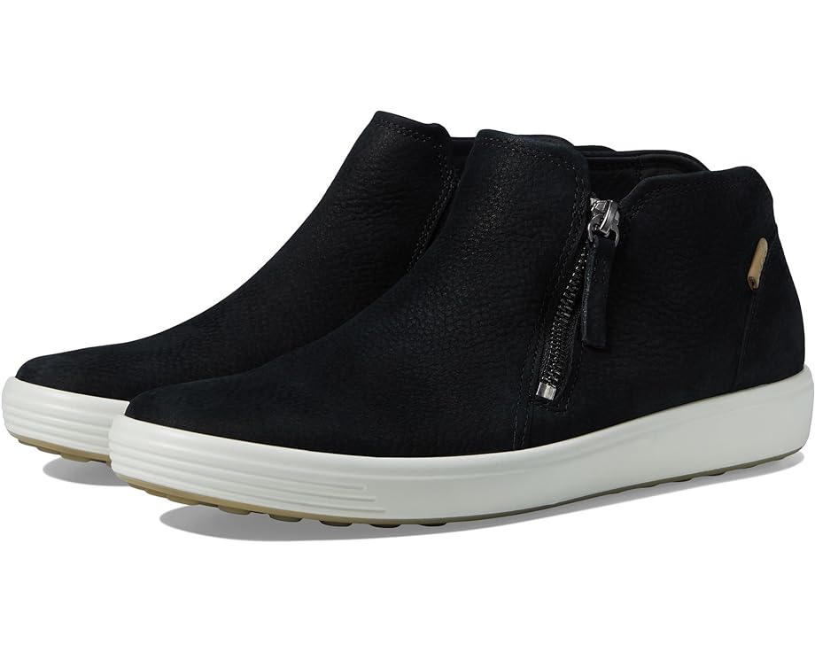 Кроссовки ECCO Soft 7 Low Cut Zip Bootie, черный