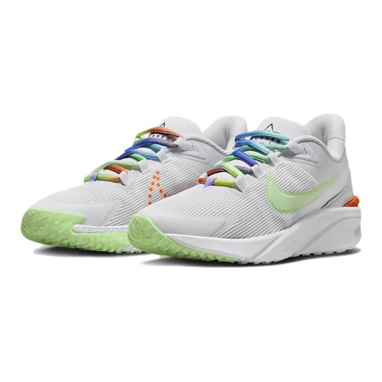 Детские кроссовки Nike Star Runner 4 GS, White / Photon Grey / Dutch Orange / Vapor Green — фото 3