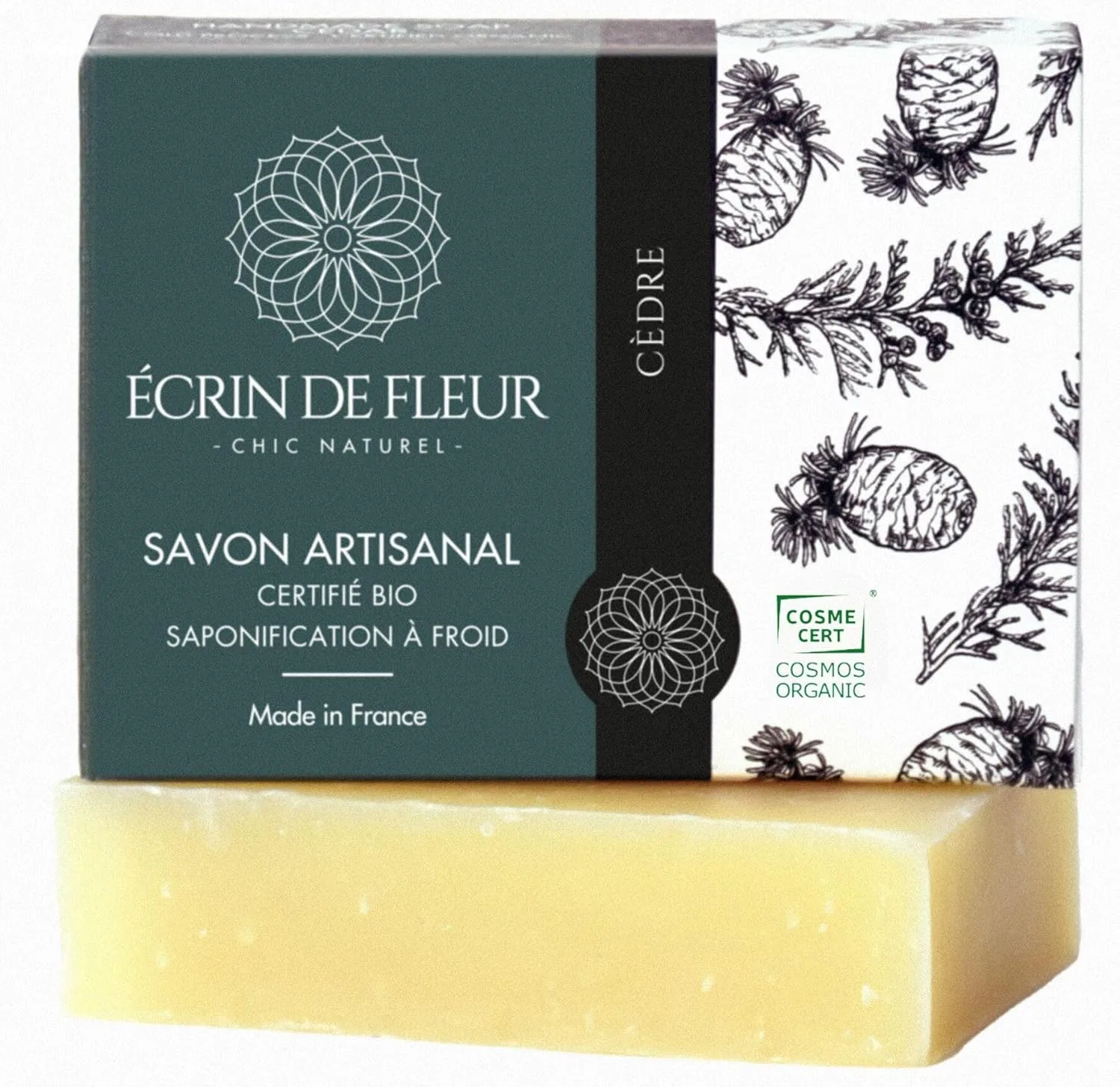 Мужское органическое мыло с ароматом кедра и пачули Écrin De Fleur