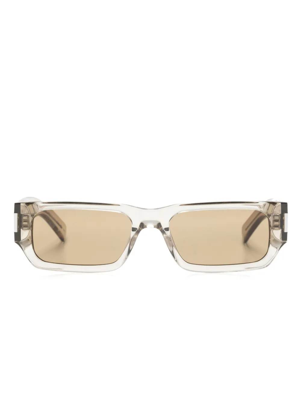 

Солнцезащитные очки Naked Wire в прямоугольной оправе Saint Laurent Eyewear, коричневый