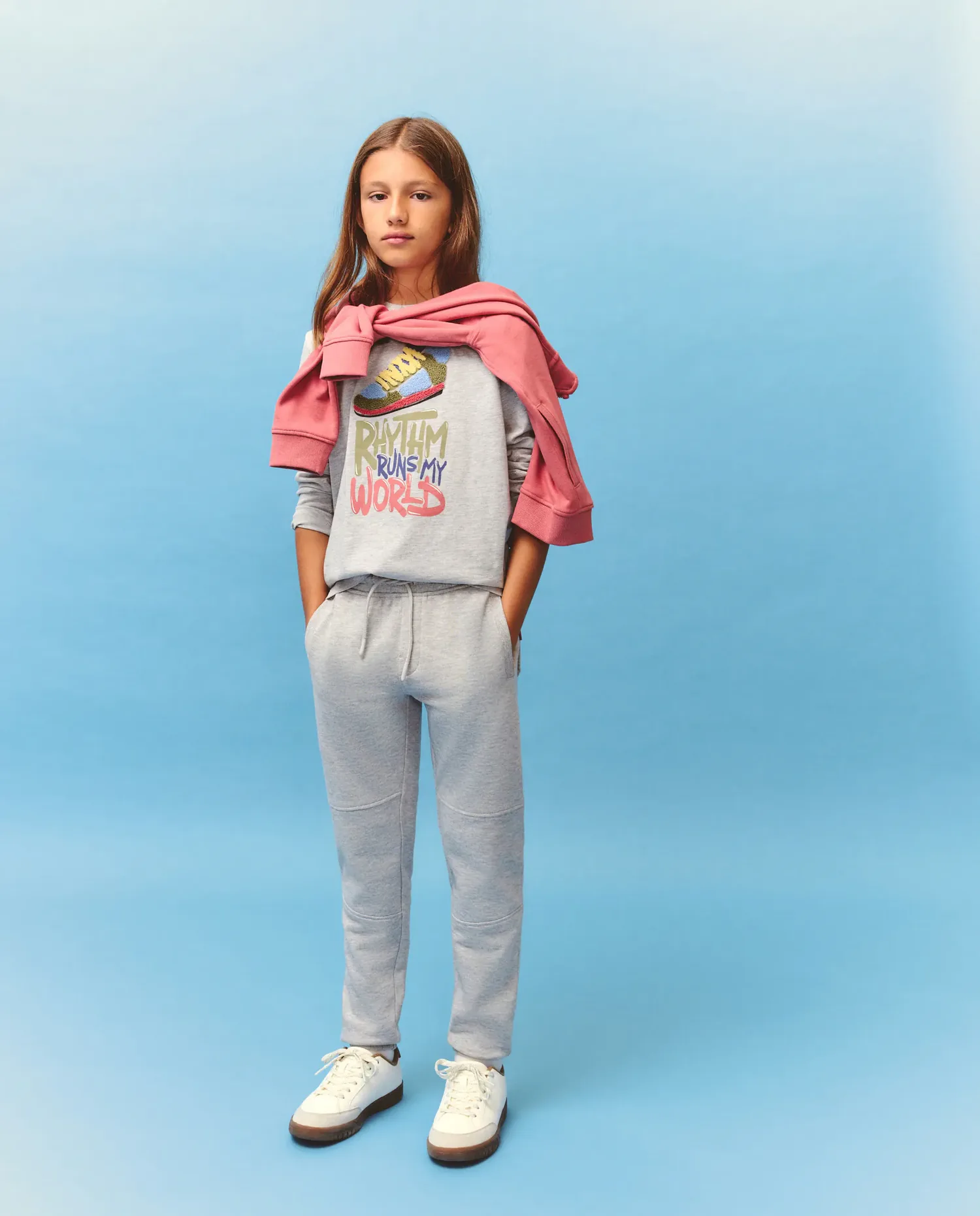 Детские спортивные брюки из флиса, однотонные Kids El Corte Inglés, серый