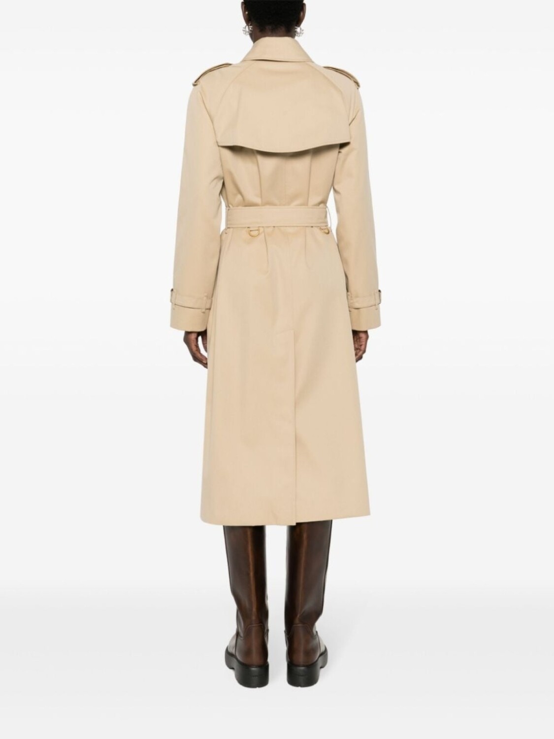 Тренч Burberry, женский, нейтральный, вискоза/хлопок — фото 4
