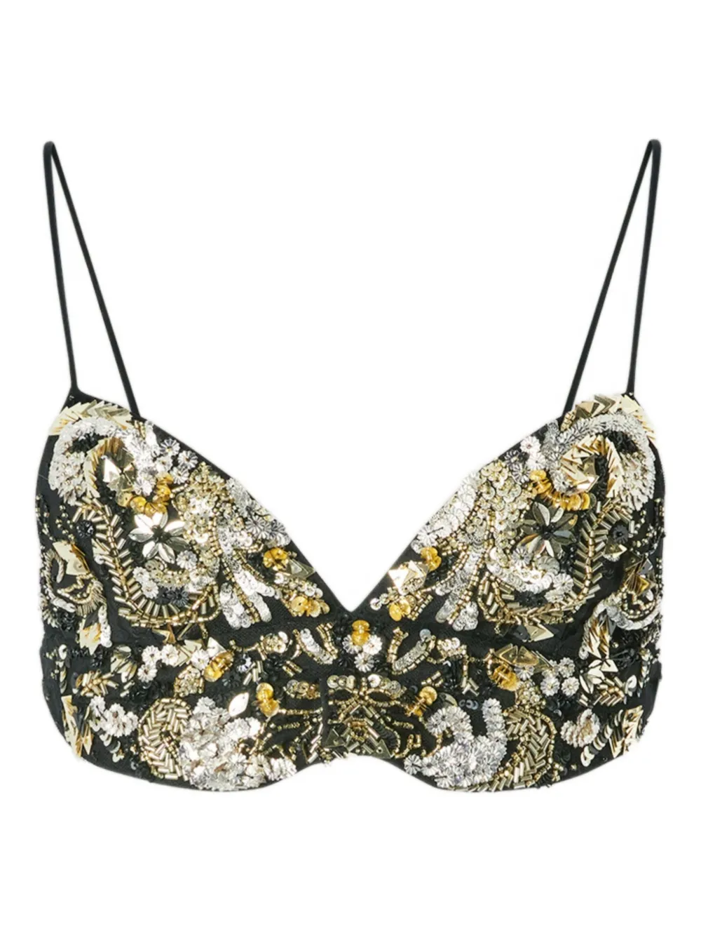 

Топ с вышивкой Genny, черный