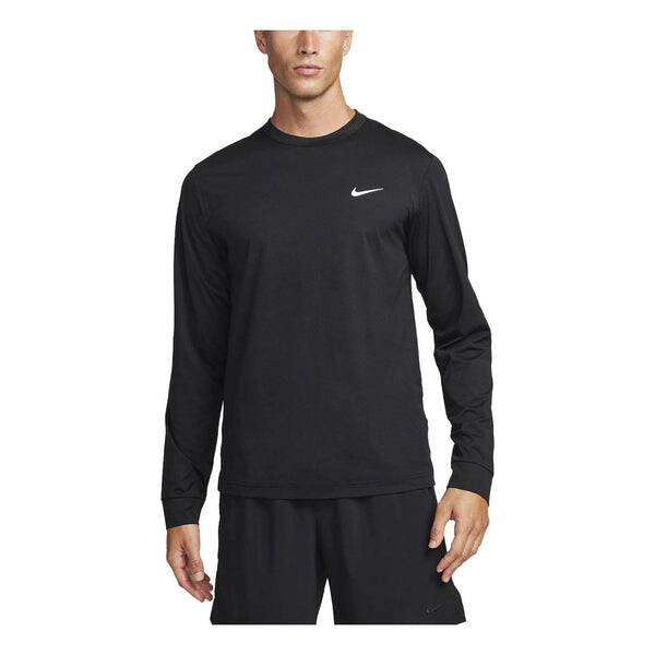 

Футболка dri fit uv hyverse с длинным рукавом фитнес-топ Nike, черный