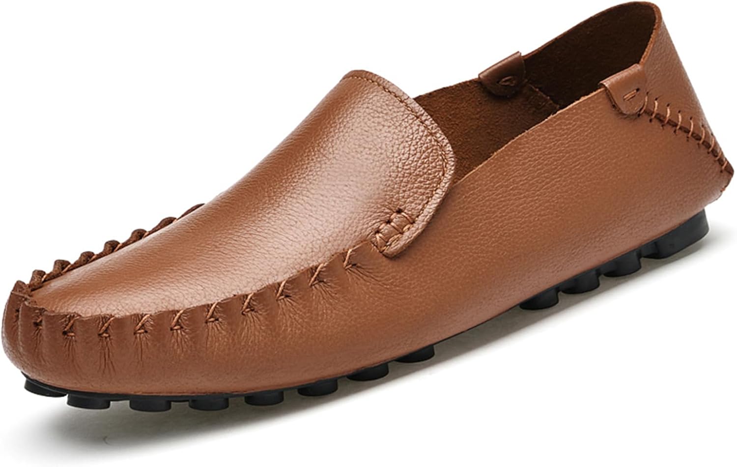 

Мужские премиальные повседневные лоферы из натуральной кожи с легкой посадкой, дышащие обувь, модные тапочки для мужчин Abborora, коричневый