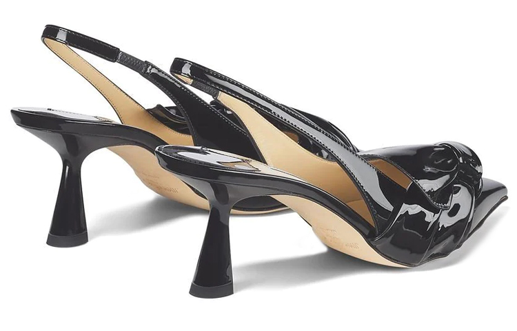 Каблук-катушка Высокие каблуки 6,5 см Женские Черные Jimmy Choo — фото 3
