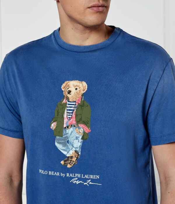 Футболка Polo Ralph Lauren классического кроя, синий — фото 4