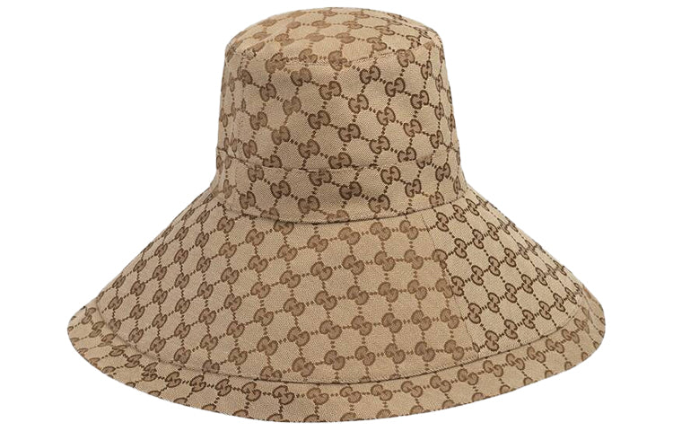 Бейсболка Gucci GG Canvas Wide Brim Hat 'Beige/Ebony', бежевый — фото 3