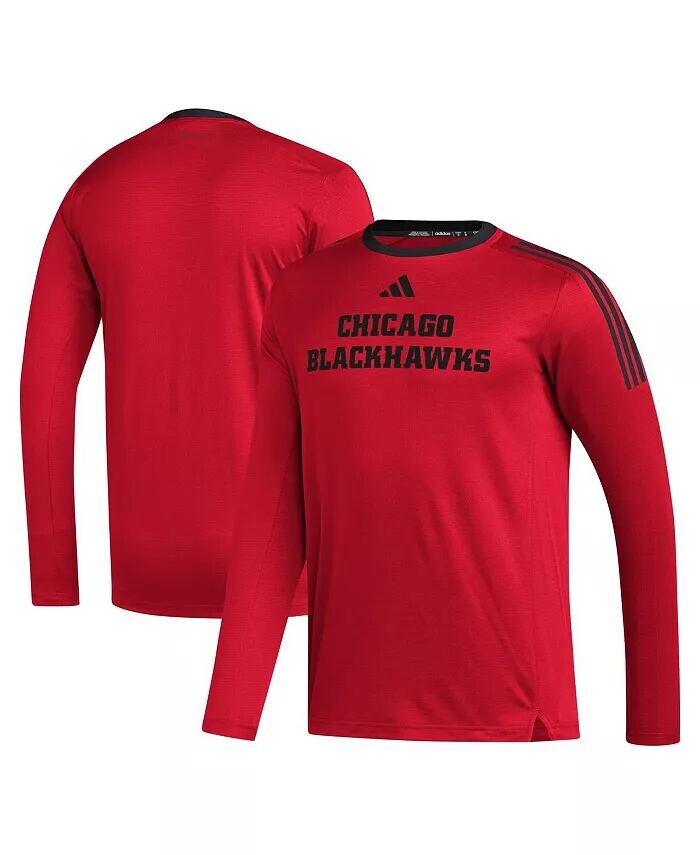 

Мужская красная футболка Chicago Blackhawks AEROREADY с длинным рукавом adidas