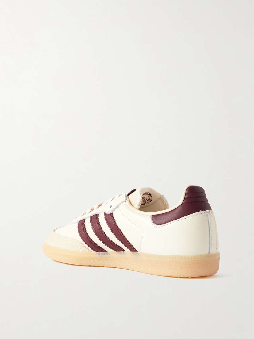 Кроссовки Samba og из кожи и замши Adidas Originals, бежевый — фото 3