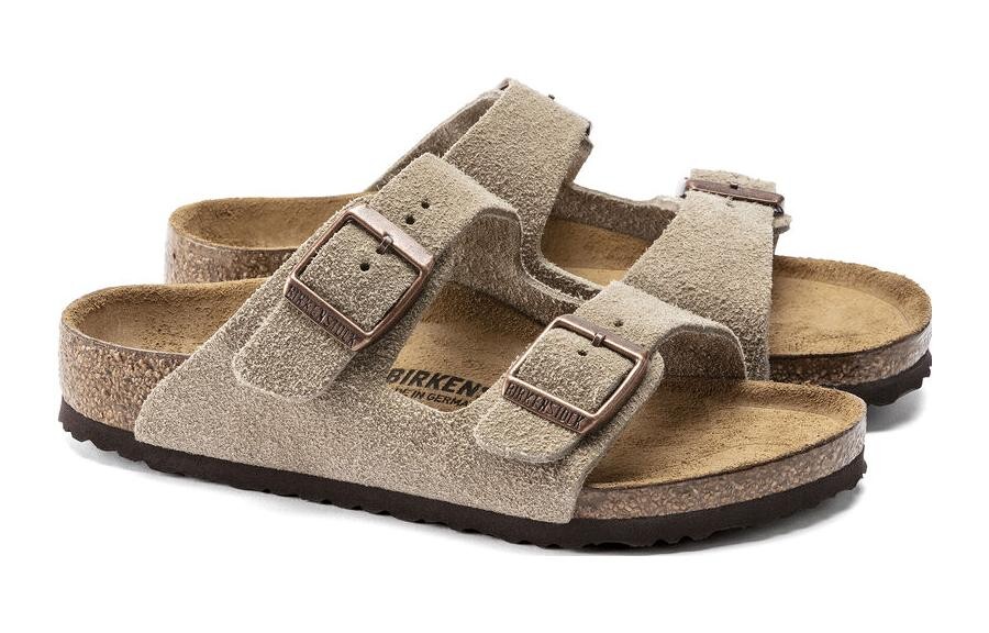 Детские кожаные сандалии Arizona Birkenstock, коричневый — фото 3