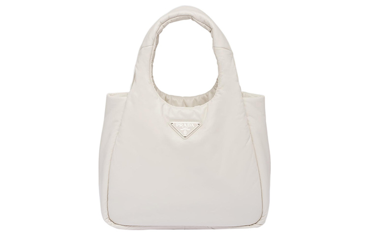 

PRADA Сумка-корзина из мягкой овечьей кожи, женская, белая