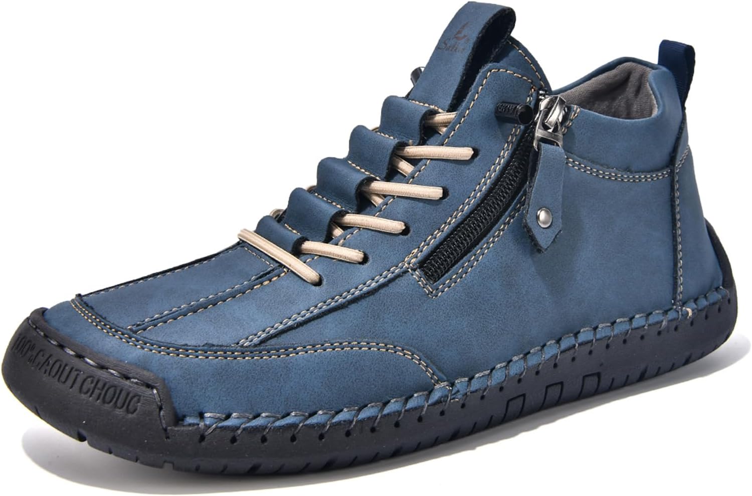 

Мужские кожаные лоферы с противоскользящей подошвой, легкие, дышащие, без шнурков, для прогулок, офиса и путешествий Zhoupulp, синий