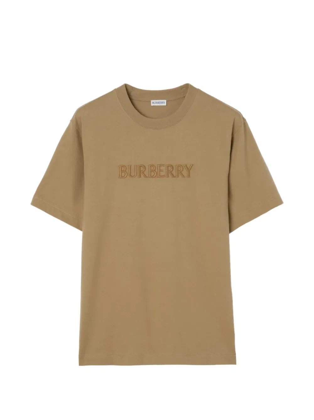 Футболка Burberry хлопковая с логотипом, свободный крой, нейтральный