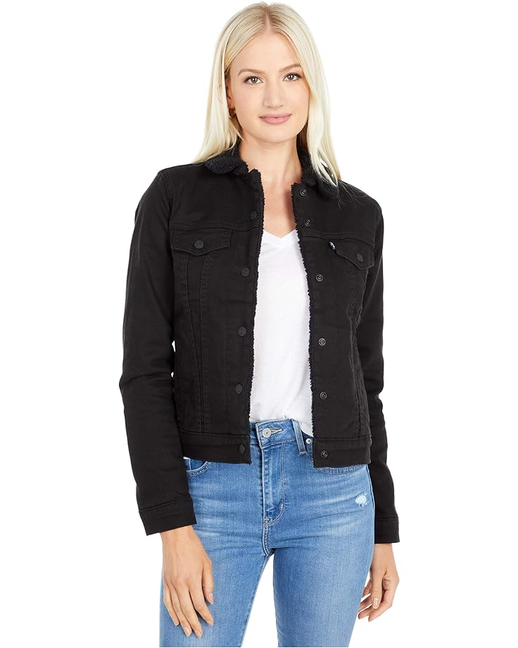 

Куртка Levi's Womens Original Sherpa Trucker, цвет Black/Black