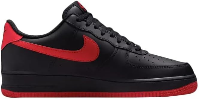 Кроссовки Nike мужские Air Force 1 '07, Black/University Red — фото 3