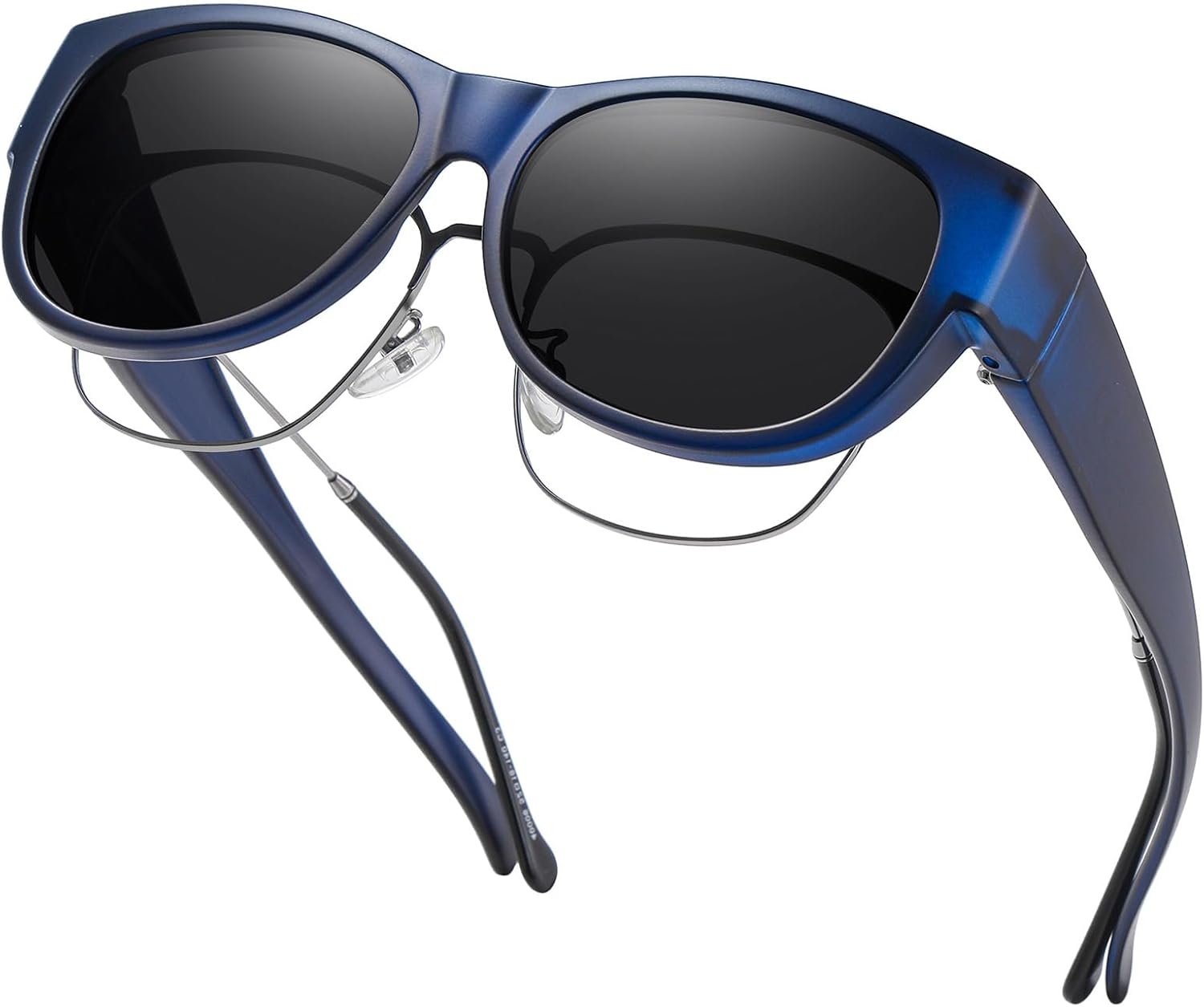 

Солнцезащитные очки GEGURI Fit Over Glasses с поляризацией, для женщин и мужчин, стильный дизайн «кошачий глаз», 100% защита от УФ-излучения, M Size Black Frame Grey Lens