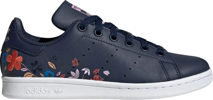 

Кроссовки Stan Smith J 'Night Indigo Floral', синий