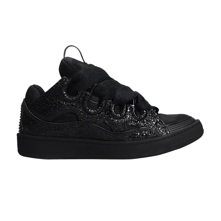 

Кроссовки Lanvin Curb Sneakers Black Crinkled, черный