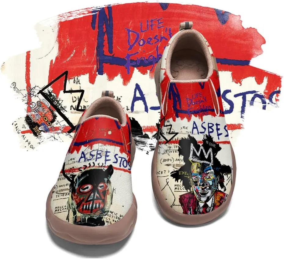 Мокасины повседневные, легкие, с рисунком Basquiat Pattern-07 Solepulse — фото 2