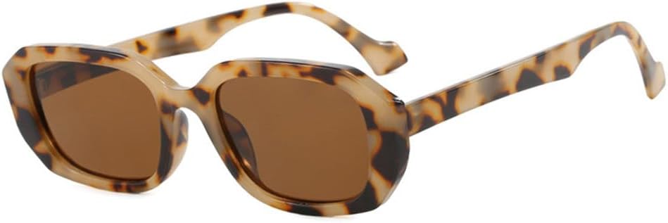 

Модные солнцезащитные очки в форме многоугольника и прямоугольника для женщин, ретро-стиль, прозрачные с градиентом, защита от УФ-излучения UV400, мужские солнцезащитные очки сине-зеленого цвета WNCKSQ, Amber Tea