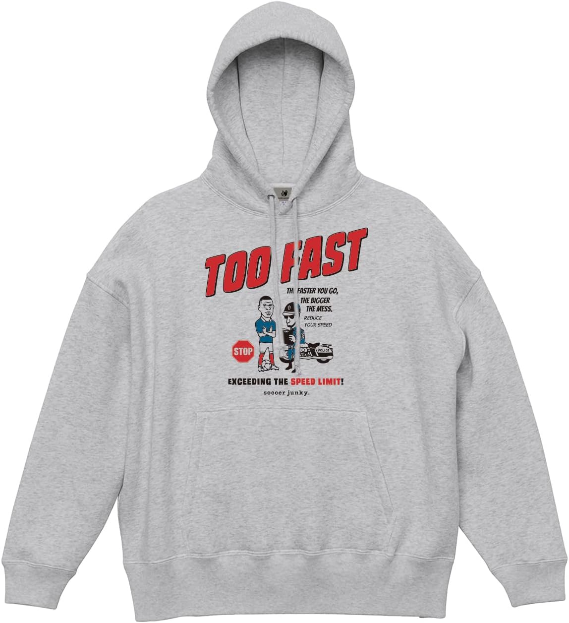 

Толстовка Soccer Junkie, с крупным силуэтом, толстовка с капюшоном Soccer Junky, серый