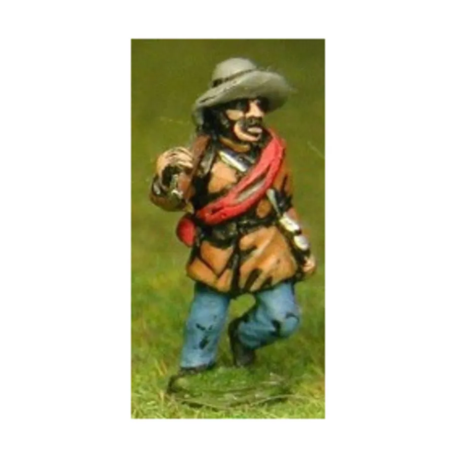 

Пехота в шляпе с напуском и сюртуке с рулоном одеяла — продвижение, American Civil War Miniatures - Union/Confederate (15mm)