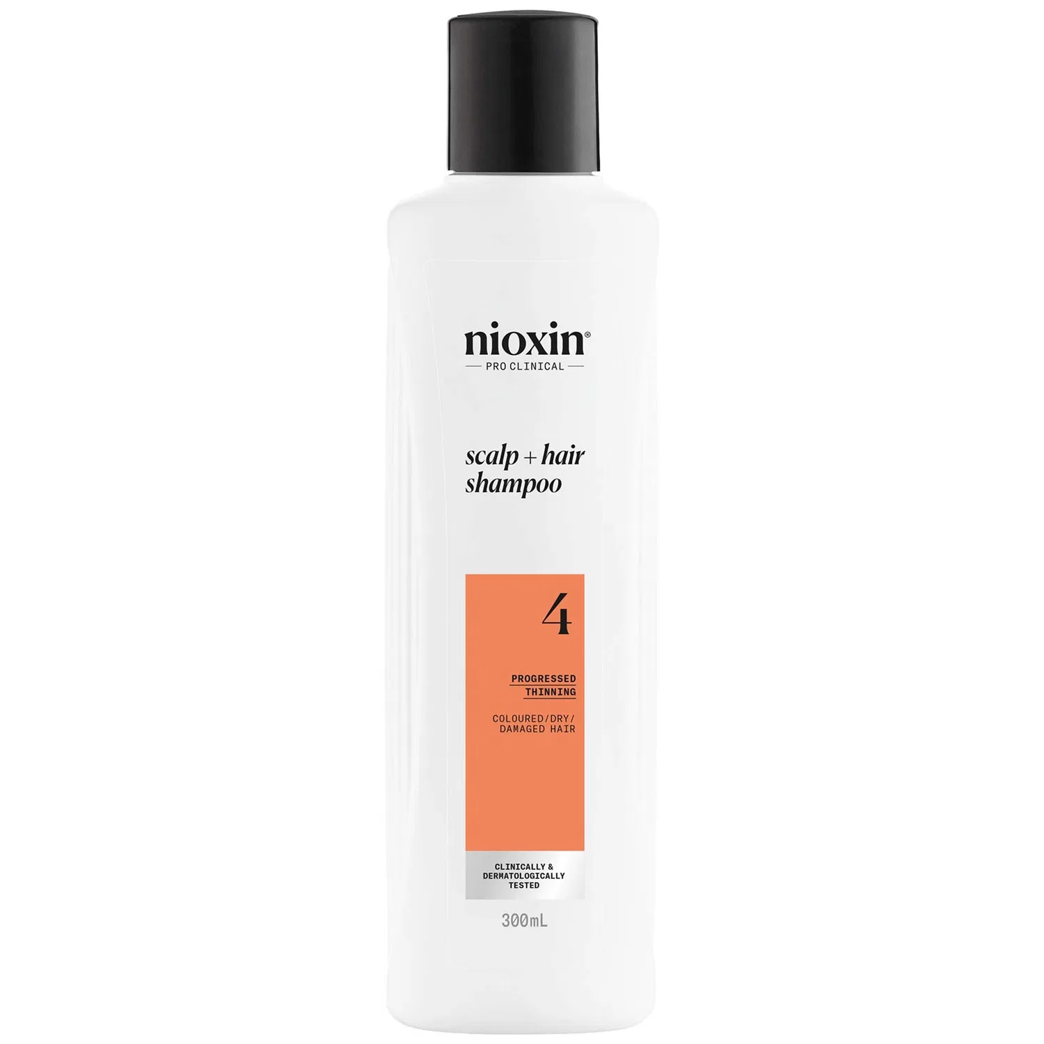 Шампунь для укрепления кожи головы и волос, 4-х применений, для окрашенных, сухих и поврежденных волос с прогрессирующим истончением, 300 мл Nioxin
