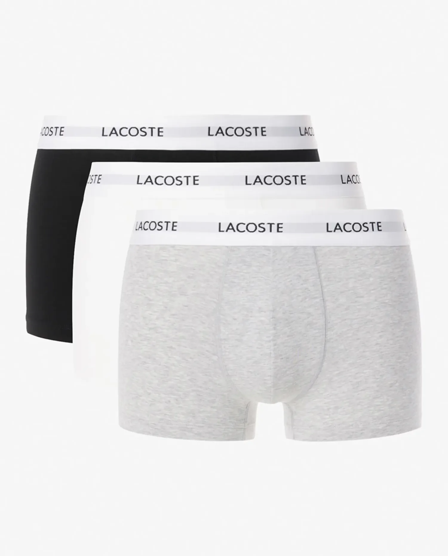 Набор трусов Lacoste из 3 шт., хлопок, с логотипом на поясе, мультиколор