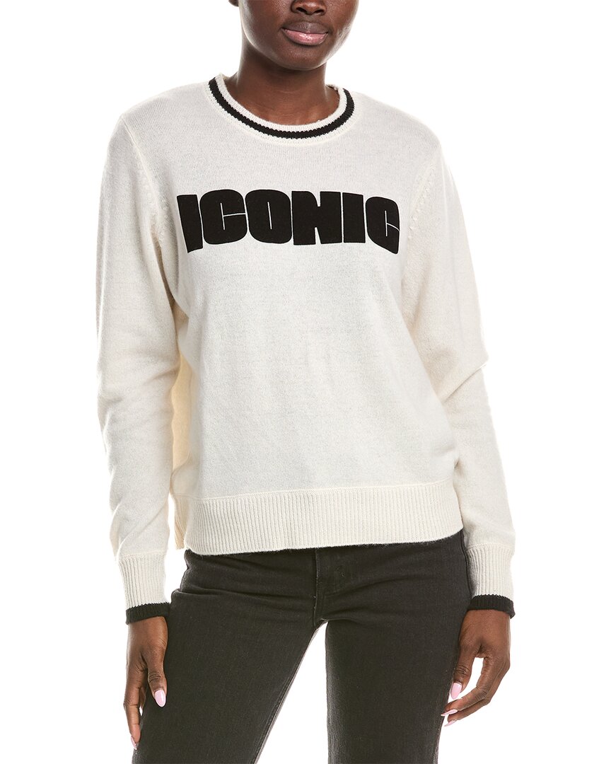 

Брод Кашемир Классический кашемировый свитер Brodie Cashmere, белый