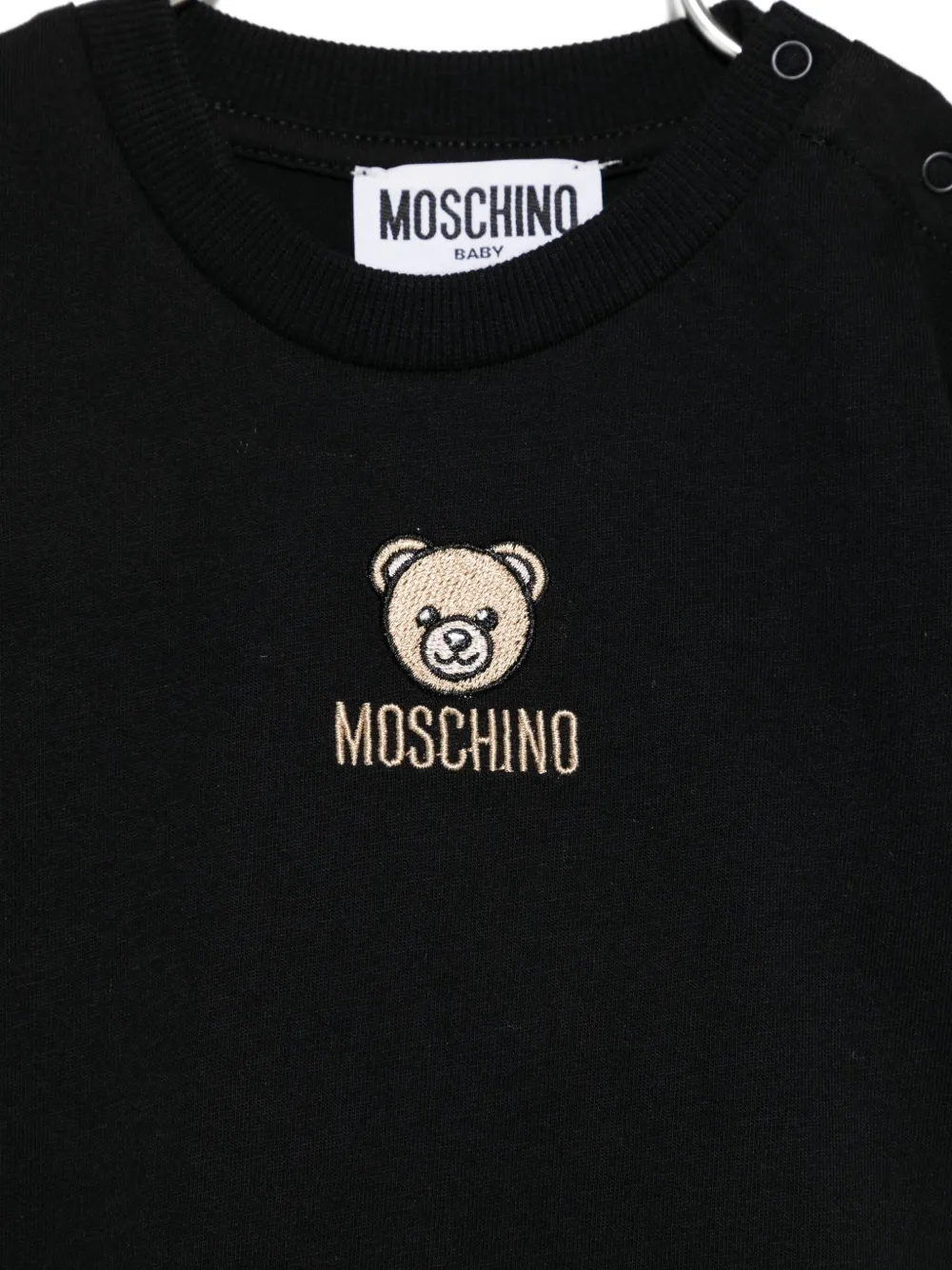Толстовка с логотипом медведя Moschino Kids, черный — фото 3