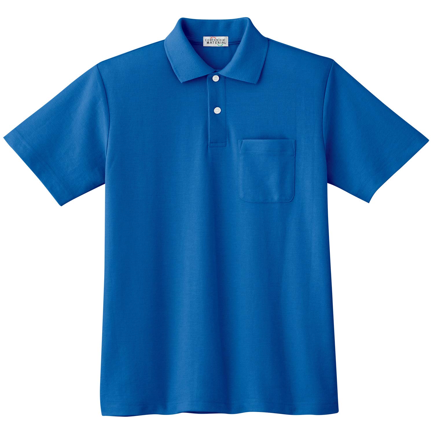 

Футболка-поло Midori Anzen PS03N с коротким рукавом, влагоотводящая, быстросохнущая, антистатическая, с экомаркировкой, королевский синий, 3 л