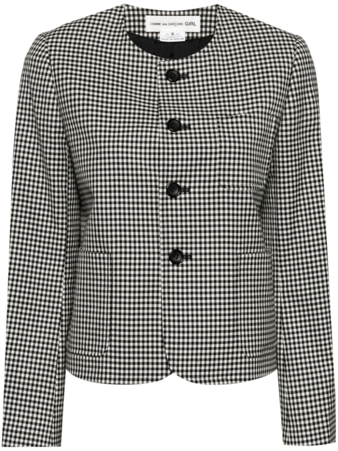 

Comme Des Garçons Girl шерстяной пиджак в клетку, черный