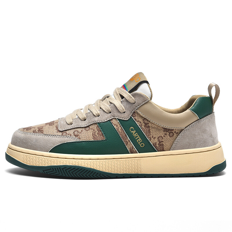 

Кроссовки CARTELO/Catilla crocodile Skateboarding Shoes Men Low-top, хаки/зеленый
