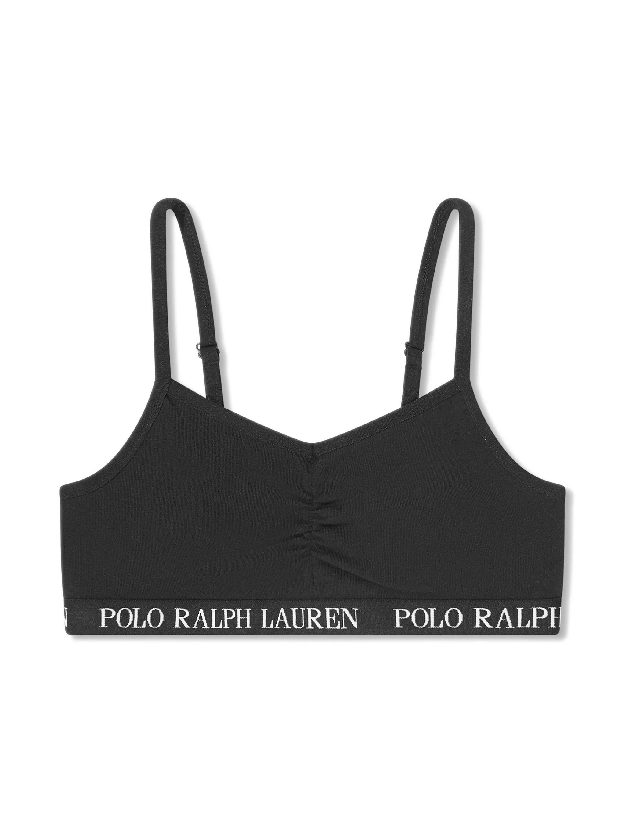 Комплект из двух бюстгальтеров с логотипом Polo Ralph Lauren Kids, черный — фото 3