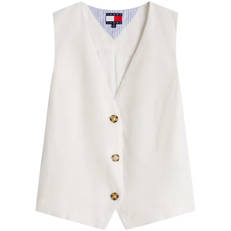 Жилет V-образный вырез деловой Tommy Hilfiger белый