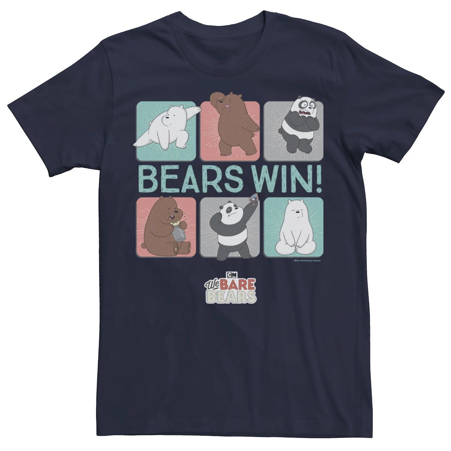 

Мужская футболка Cartoon Network The Bare Bears Win Licensed Character