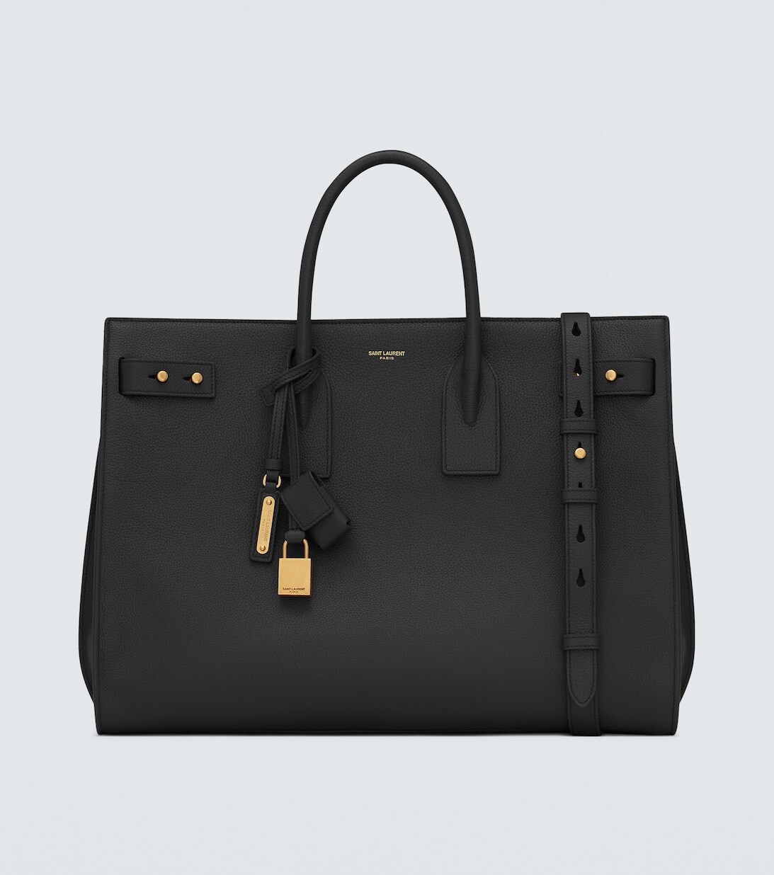 

Сумка Sac de Jour Thin из кожи большого размера Saint Laurent, черный