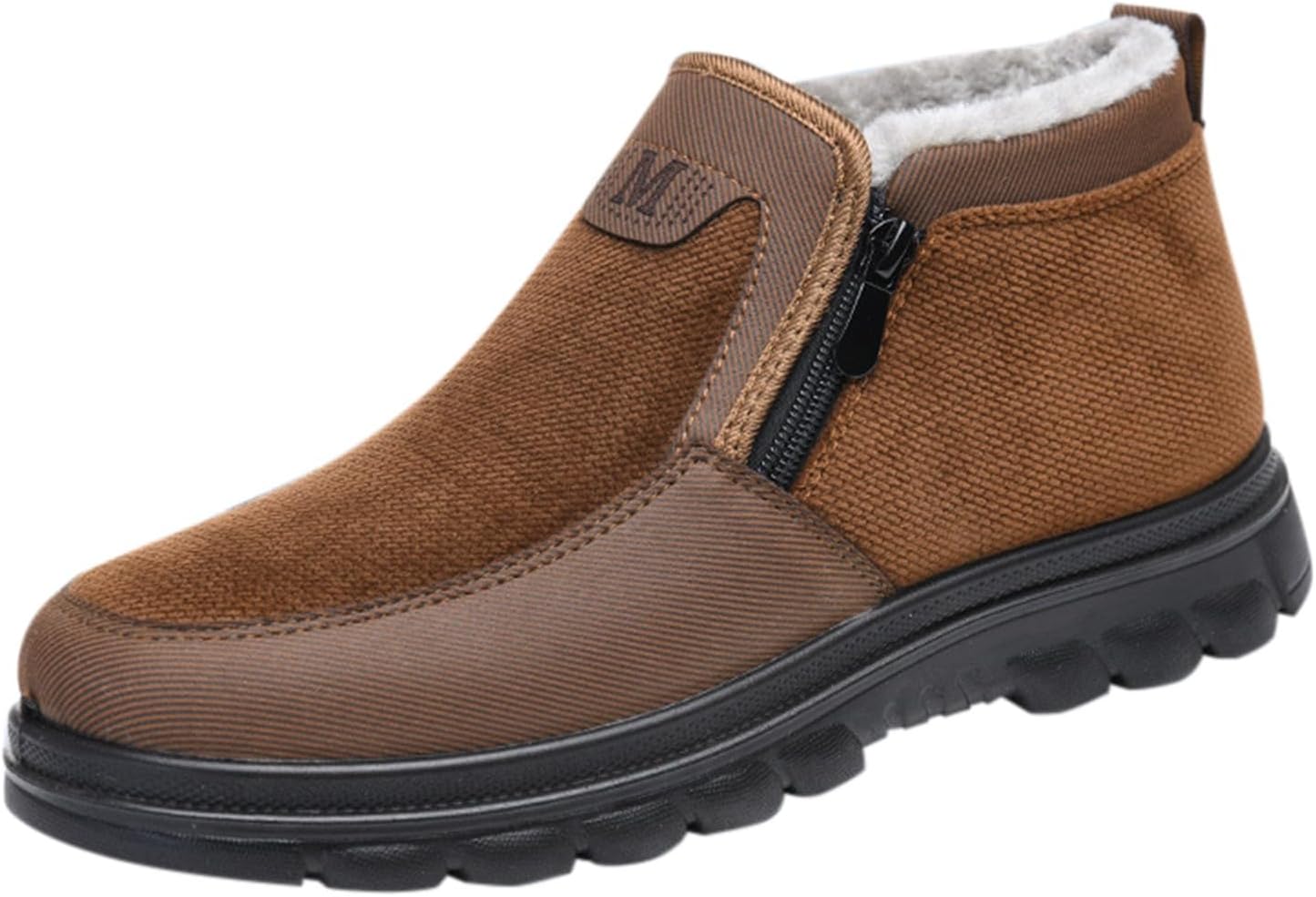 

Женские и мужские зимние ботинки, утепленные, слипоны, ботильоны до щиколотки, противоскользящие, водоотталкивающие, полностью с меховой подкладкой, кроссовки Generic, коричневый