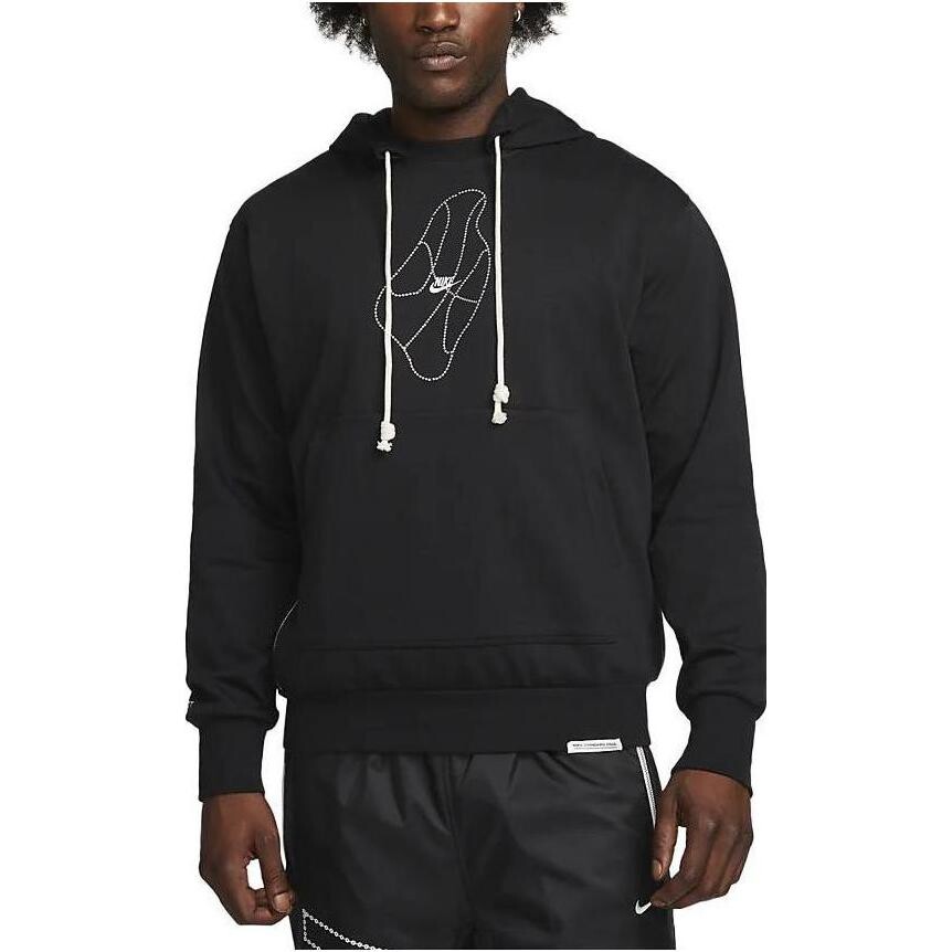 Стандартный баскетбольный свитер с капюшоном Dri-Fit Nike, черный — фото 3