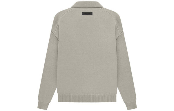 Рубашка ss23 knit long sleeve polo shirt 'seal' Fear Of God Essentials, серый — фото 2